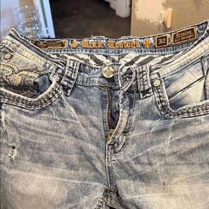 Rock Revival Light Blue Straight Leg Jeans